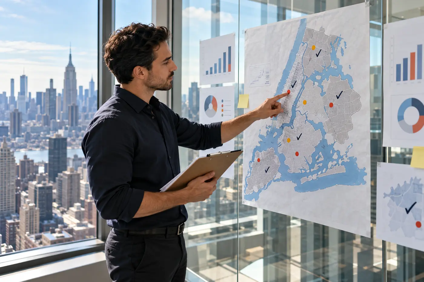 New York City paid-media specialist reviewing borough coverage during a Google Ads audit